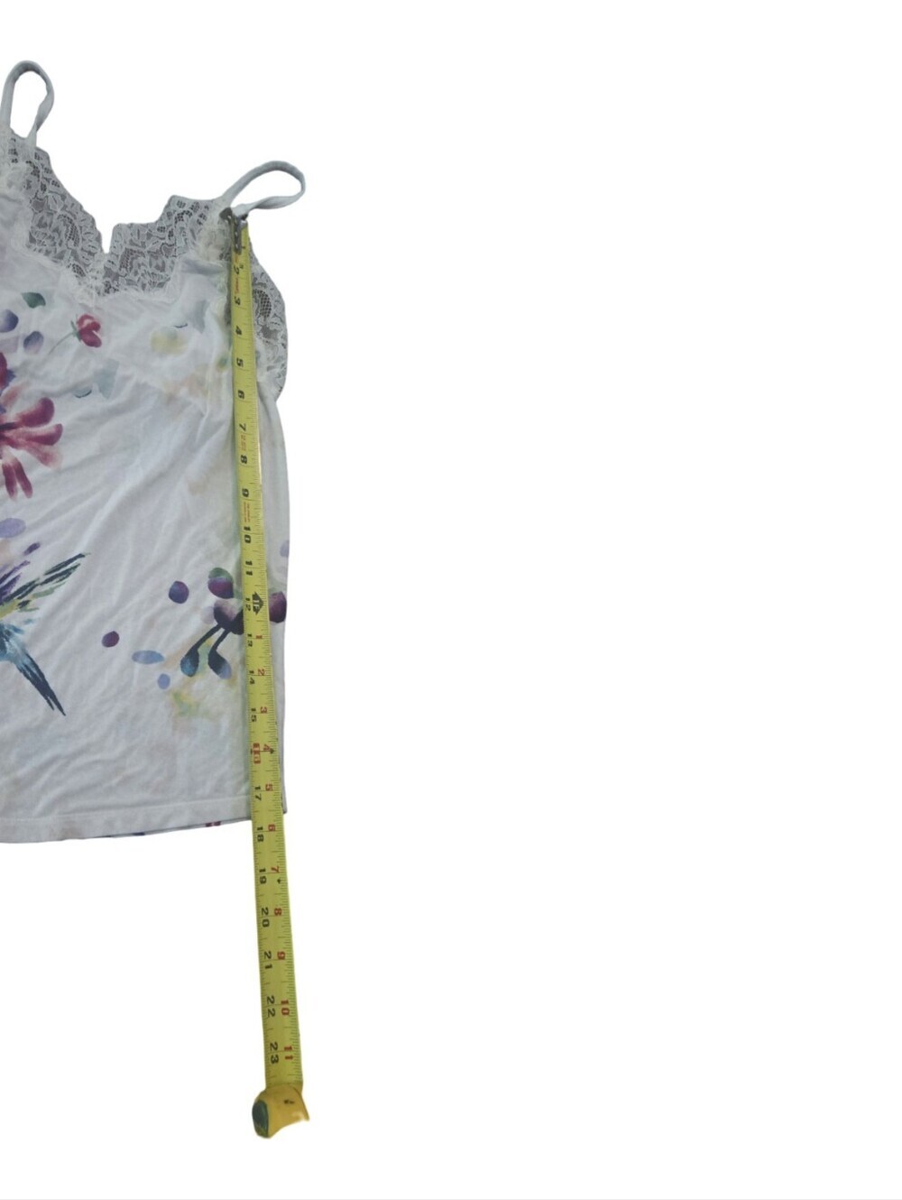 Soma White Branded Floral Feminine Festival Cozy Soft Cotton Y2K Cami XS - Picture 6 of 15